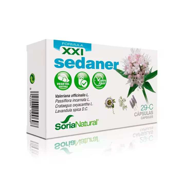 Soria Natural Sedaner - Relajación Profunda y Descanso Mental, Equilibrio Emocional - 30 cápsulas - 1