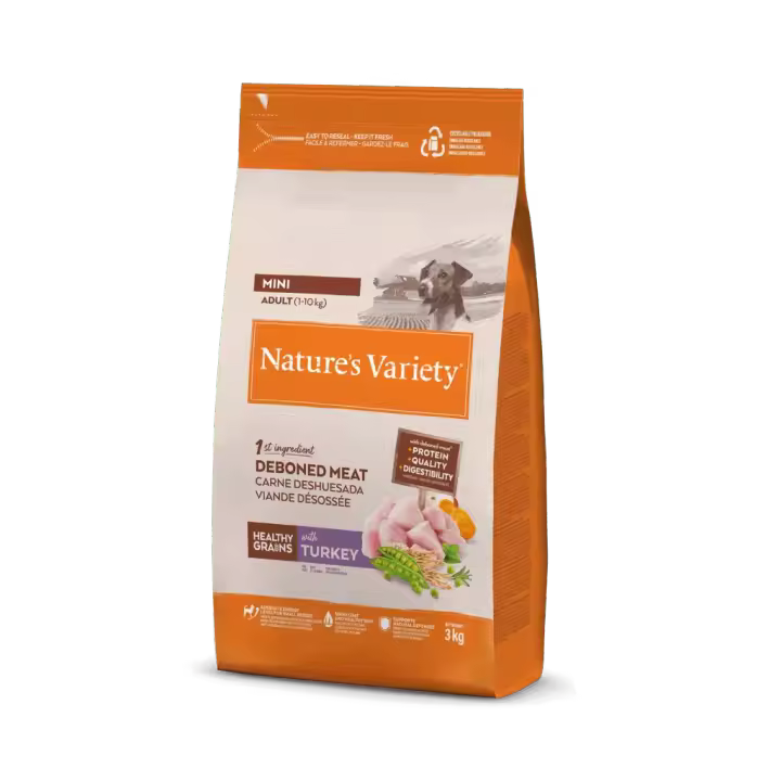 Nature´s Variety Adult Mini Healthy Grain Pavo | Variety Natural para Adultos Mini Saludable con Granos de Pavo - Alimento para mascotas - 1
