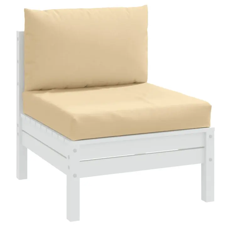 vidaXL Cojines para sofá de palets 2 uds tela beige melange - 1