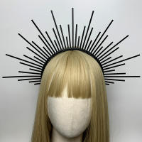 Halocrown Tiara Griega Barroca De Mujer Adorno De Cabello Estilo Solar De Diosa Accesorio De Moda Para Fiestas Material Plástico - details 3