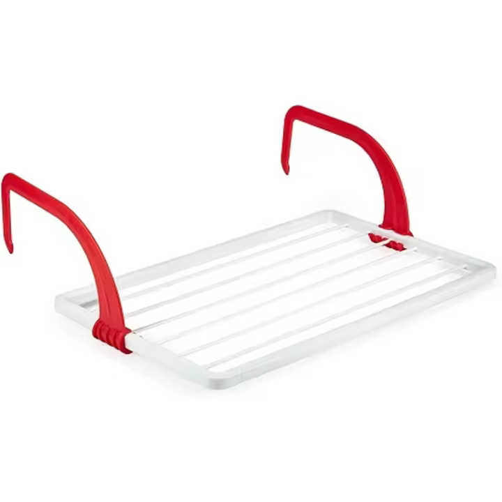 Tendedero Plegable para Radiador de 6 Barras con Brazos Ajustables – Ideal para Interiores, Secado de Ropa Práctico y Colgante , PlasticForte - 1