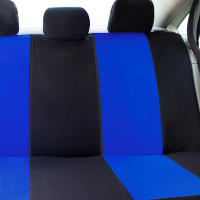 Juego completo de fundas de asiento de coche de tela de poliéster, estilo deportivo, Protector de asiento de coche Universal, se adapta a la mayoría de los coches SUV - details 20