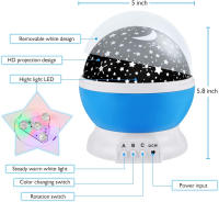 Niños Luz Nebulosa Estrella proyector LED de color changing USB/Bathería Bebé Niña Niños Noche Romántica lámpara - details 9