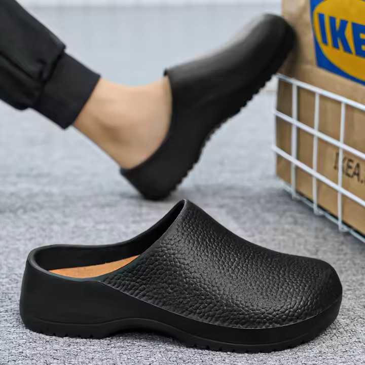 Zapatillas De Verano Para Hombre Antideslizantes Resistentes Al Aceite Zapatos De Cocina Para Enfermero Casual EVA Ligeros Y Suaves Clogs - 1