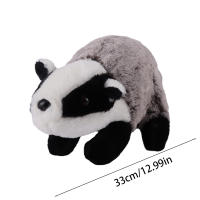 Muñeco De Peluche De Zorro Simulado En Gris Y Blanco 33cm Juguete Para Niños Regalo De Cumpleaños Relleno De Algodón PP Adecuado Para Todas Las Edades - details 3