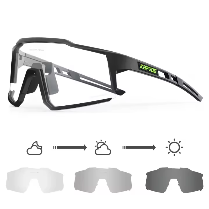 Kapvoe New Photochromic Cycling Sunglasses for Men Sports Road Spped Bike Cycl Glasses Mountain Bicycle Goggles Eyewear Riding - 1