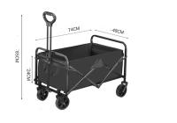 Carro de Mano Plegable, carro de camping, Carrito de Playa y Transporte para Jardín Casa Almacén 4 Ruedas, todoterreno - details 0