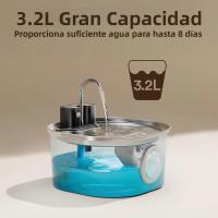 Fregadero Automático Para Gatos 3L Acero Inoxidable Recarga Inalámbrica Sensor Dispensador De Agua Para Mascotas Con Alimentador Inteligente - details 6