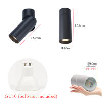 Spotlight LED Plegable Montado En Superficie GU10 Para Sala De Estar Y Cocina Lámpara De Techo De Aluminio Material Black - details 1