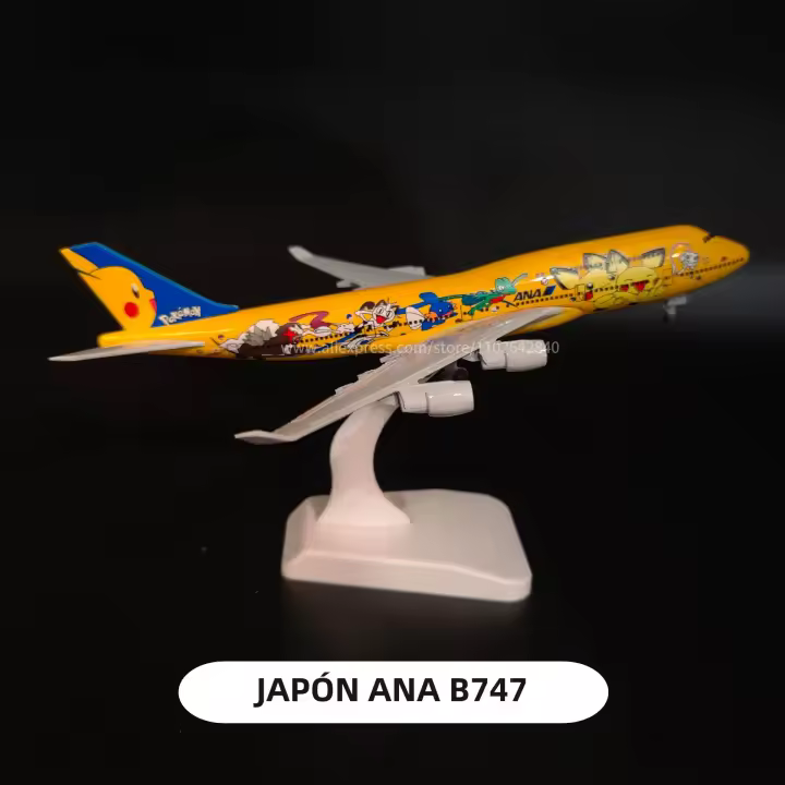 Modelo De Avión De Metal a Escala 1:250 JAL 50TH B747 Replica Para Oficina Y Hogar Miniatura De Arte Para Niños Juguete Antiestrés Para Niños - 1