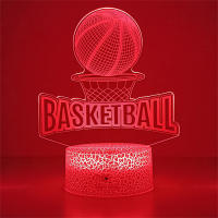 Lámpara Nocturna 3D Ilusión De Baloncesto Holograma Acrílico Luz De Noche Para Decoración De Habitación Regalo Único Para Estudiante - details 5