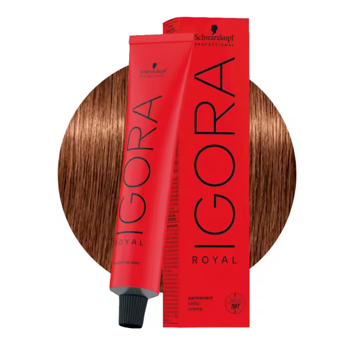 Schwarzkopf Igora Royal 7-57 Rubio Medio Dorado Cobre 60ml-coloración permanente - 1