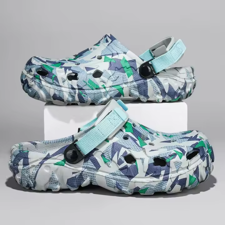 Sandalias De Hombre Para Verano Clogs Al Aire Libre Zapatos De Jardín De Talla Grande 46 47 Pantuflas Gruesas Respirables Casual Para El Hogar - 1
