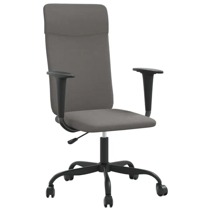 Silla de Oficina Altura ajustable de lona gris oscuro - 1