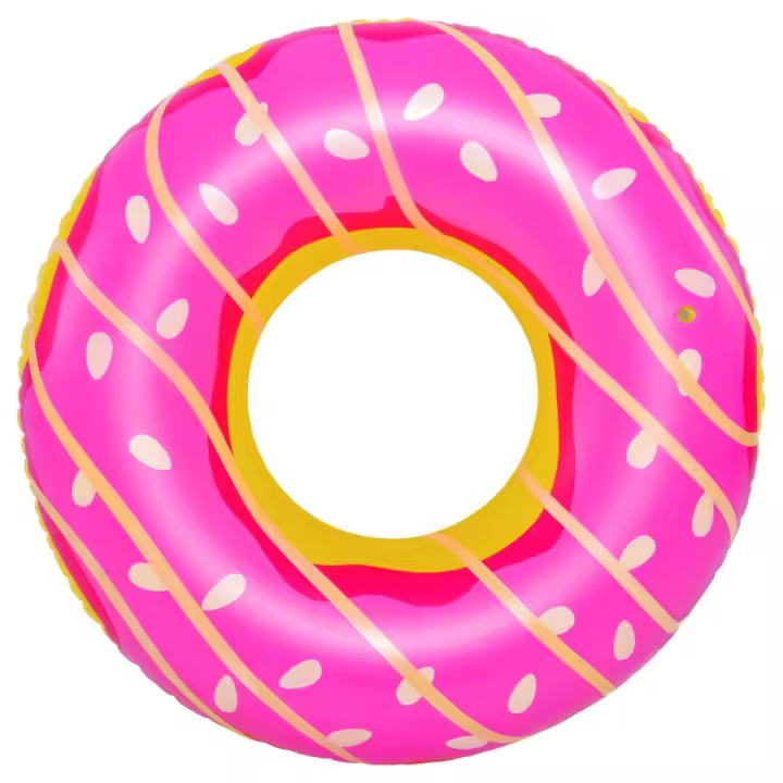 Hinchable gigante Donut flotador (37353) para playa y piscina+REGALO Pelota Hinchable Playa Multicolor. Dos colores posibles +12 años - 1