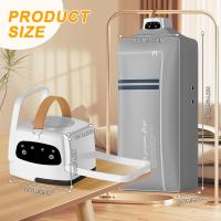Secadora de ropa portátil, 800 W, minisecadora eléctrica con bolsa de lavandería, temporizador de 4H, secadora con calefacción para el hogar, lavandería, viajes, enchufe de la UE (gris) - details 1