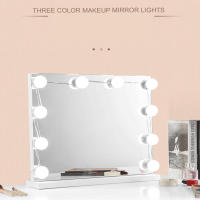 Espejo De Maquillaje Hollywood Con Luz LED Ajustable De 3 Colores Luz Stick USB Cadena Lámpara Dimmer Sin Fin Para Profesionales - details 0