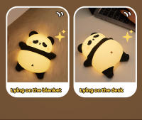Lámpara Nocturna LED Recargable USB Con Diseño De Panda De Silicona Divertida Para Decoración De Escritorio Y Cama Regalo Para Niños Función De Timer - details 11