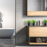 Pack De 4 Plantas Artificiales Pequeñas Para Baño Y Oficina Decoración De Escritorio En Interiores Plástico Negro Accesorios Para Baño - details 4