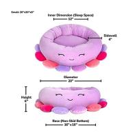20-inch Octopus Pet Bed - Small Ultrasoft Plush Pet Bed - details 0