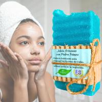 2 Jabones Artesanales Natural con Piedra Pómez. Exfoliante. Elimina las Células Muertas. Regenerador. Limpiador. Jabón Artesano. Apto Veganos. Pumarshop Cinnia Natura - details 0