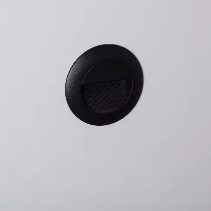 Ledkia Baliza Exterior LED 3W Empotrable Pared Circular Negro Wabi - 1