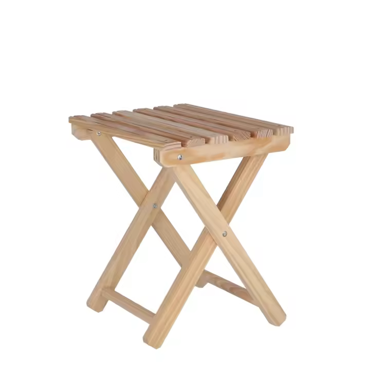 Taburete Pescador Plegable Sin Barniz de Madera de Haya - 1