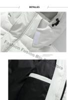 Abrigo De Pollo Blanca Hinchado Para Hombres Chaqueta De Invierno Con Capucha Casual De Color Sólido Outerwear Para Parejas Ropa Exterior - details 10