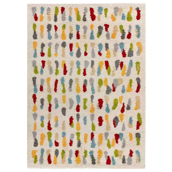 Alfombra interior diseño shaggy geométrica en multicolor - BREMEN 8822 | 80x150, 133x190, 160x230 cm - 1