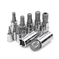 Podofo Juego profesional de 10 llaves de vaso de 12 puntas M4-M18 1/4"  3/8"  1/2" Kit de herramientas de reparación con estuche - details 4