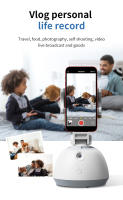 Soporte De Teléfono Inteligente Con Gimbal De Seguimiento Facial Selfie Stick 360 Grados Doble Eje Rotación Completa Soporte Para Objectos - details 5