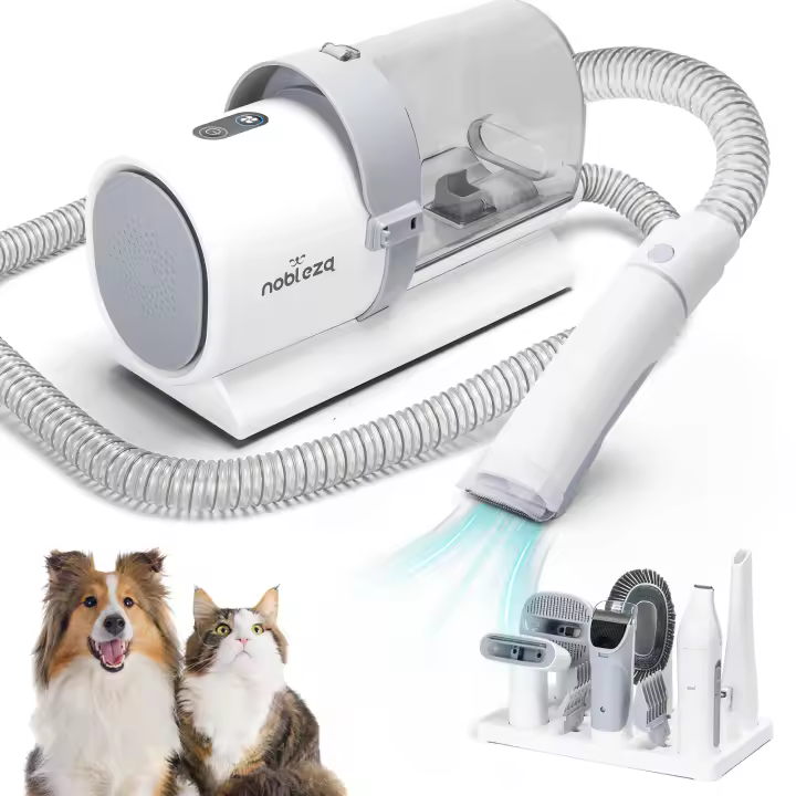 Nobleza - Maquina Cortar Pelo Perros con Aspiradora, Aspirador pelos Mascotas con 7 Herramientas de Cuidado, Aspiradora pelos Perros y Gatos con depósito de 2.5 Litros - 1