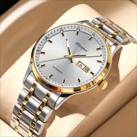 Reloj Mecánico De Lujo Dianpai Para Hombre Con Calendario Y Semana Resistente Al Agua Acero Inoxidable Display Sencillo Y Clásico - details 0