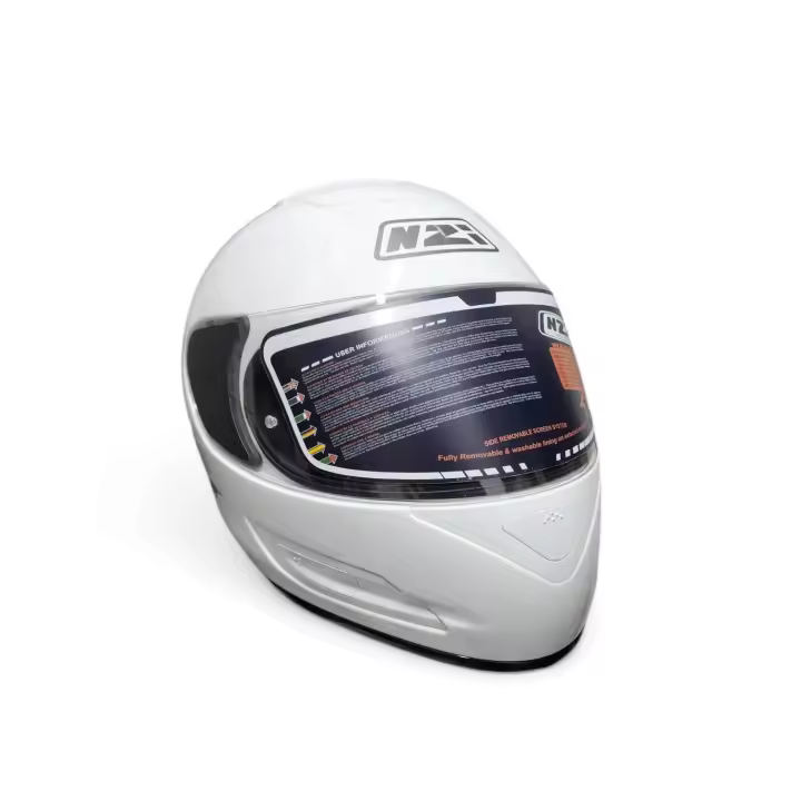 Casco integral Fibra de Vidrio NZI Spyder 3 MB - Blanco Brillo - 1