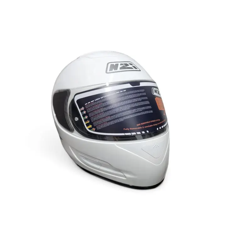 Casco integral Fibra de Vidrio NZI Spyder 3 MB - Blanco Brillo - 1