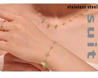 Collar de Piedra de la clavícula pulsera de Arce Hecho A Mano DE LA Cadena de estil ins conjunto de las mujeres - details 3