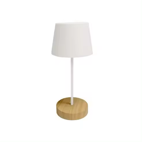 CRISTAL RECORD Lámpara de Mesa LED Merida Madera IP44 3W 300Lm 3000K - Iluminación Cálida, Diseño Elegante - 1
