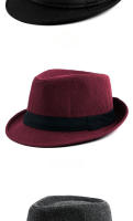 SombreroFedora Para Hombres Y Mujeres Negro Estilo Jazz De Primavera Verano Sombreros De Bolso Decorativos Para Bodas Y Fiestas Material Polyester - details 8