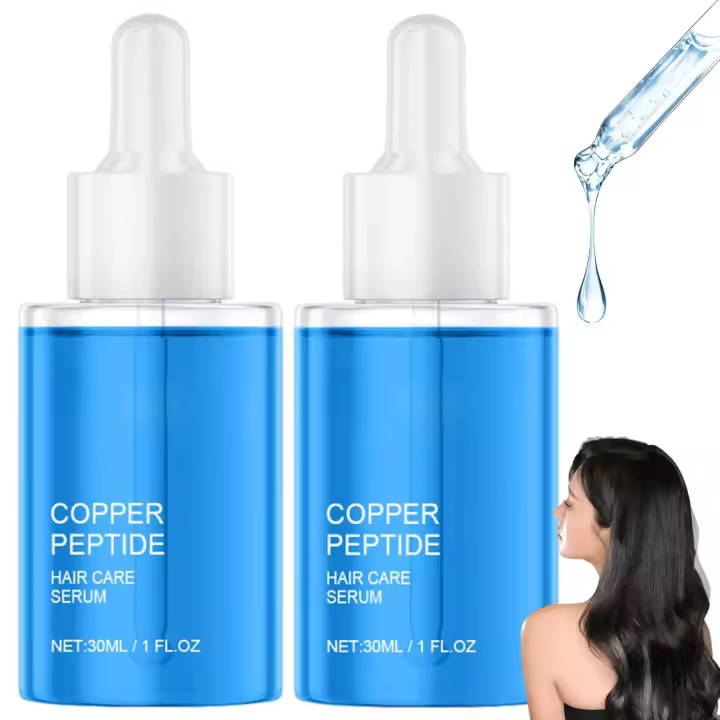 Aceite para el crecimiento del cabello (2 unidades), aceite de romero y semilla de calabaza 2 en 1, suero con péptidos de cobre para cabello dañado y puntas abiertas (2 unidades) - 1