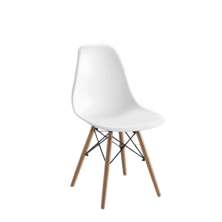 Silla Basik Line Dinamarca Negra de Estilo Nórdico con Patas de Madera de Haya Antideslizantes - 1