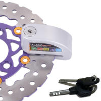 Cerradura De Freno Con Alarma Para Motocicleta Scooter Y Bicicleta De Aleación De Aluminio Impermeable Antirrobo Con Dos Llaves De Cobre - details 0
