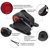 ECODE Mini Bike eliptica Desk Motion eléctrica, Pantalla LED, pedaleo con Asistencia, 20 Niveles, 5 Funciones, Mando Distancia ECO-804 Eco-de - details 1