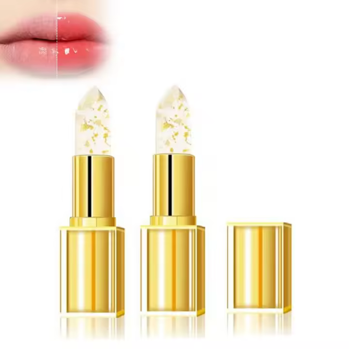Lápiz labial resistente a la transferencia que cambia de color, para mujeres, de larga duración, hidratante, brillo brillante, nutrición profunda (2 unidades) - 1