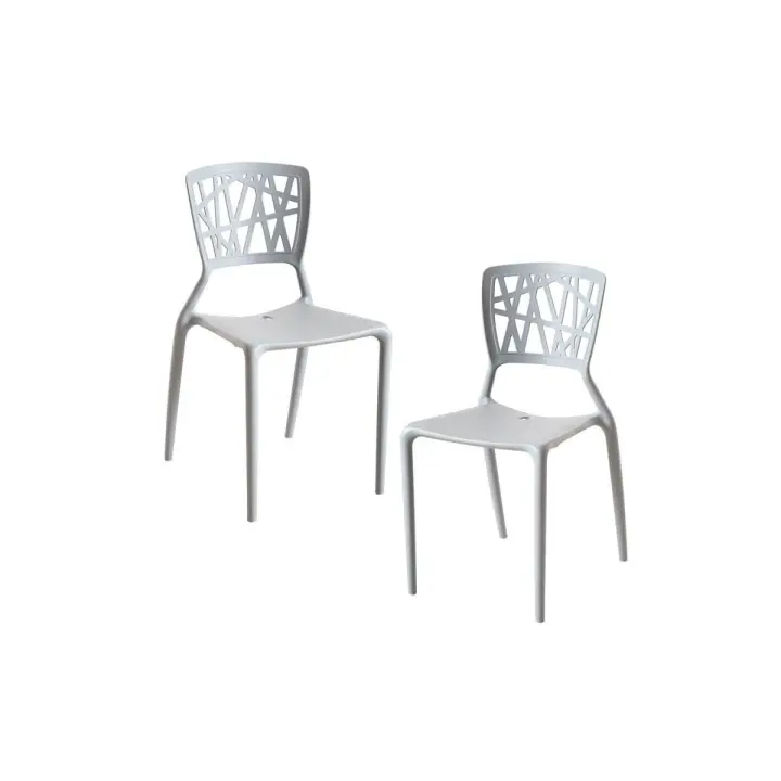Pack 2 Sillas Delta - Gris claro - 1