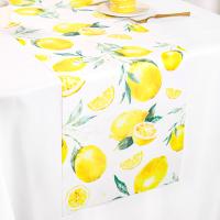 Mantelizador De Verano Con Tema De Limón Decoración Para Fiestas Y Bodas En Estilo Rustico Tamaño Approx 150x10000mm Material Poliéster - details 0