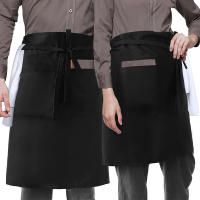 Delantal de Camarero Negro impermeable y anticrustante para el trabajo de cocina de hostelería delantal de Medio longitudinal - details 2