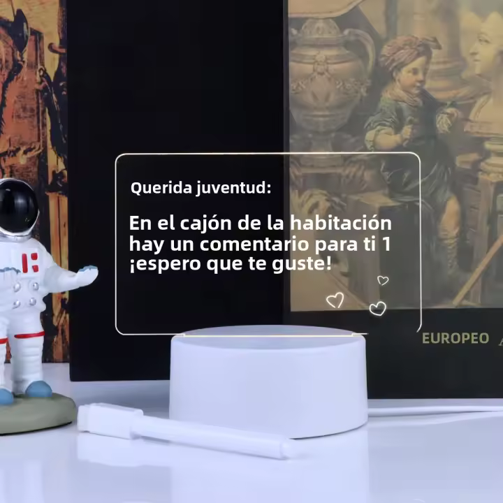 Lámpara LED USB 5V Tablero De Mensajes Luz De Ambiente Para Mesa Regalo De Cumpleaños Y Navidad Iluminación De Hogar - 1