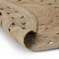 vidaXL Alfombra redonda con diseño yute trenzado Diámetro 90 cm,  120 cm,  150 cm y mas Alfombras de área  Alfombra de Piso para Sala de Estar Dormitorio Habitación Salón - details 0