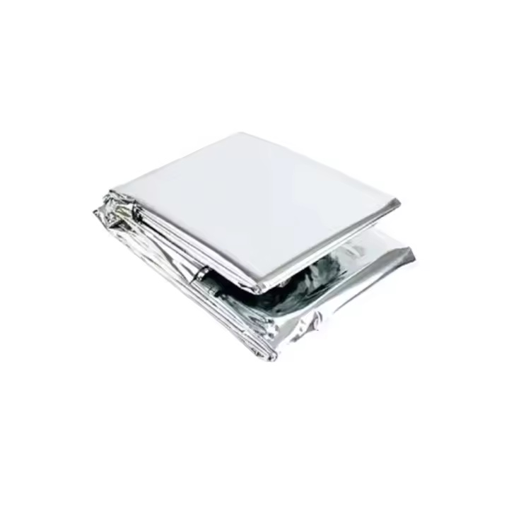 Manta De Sobrevivencia Exterior 130x210cm Impermeable De Aluminio Dorado Y Plata Para Primeros Auxilios Y Camping - 1
