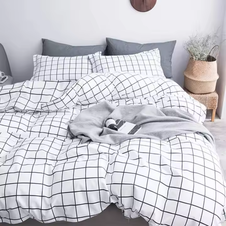 Bed Linen Bows 140 x 200 cm 2-Piece Aesthetic Hearts Bow Pattern Duvet Cover 110 gsm Washed Microfibre Bedding Sets with Pillowcase 70 x 90 cm Zip - 1